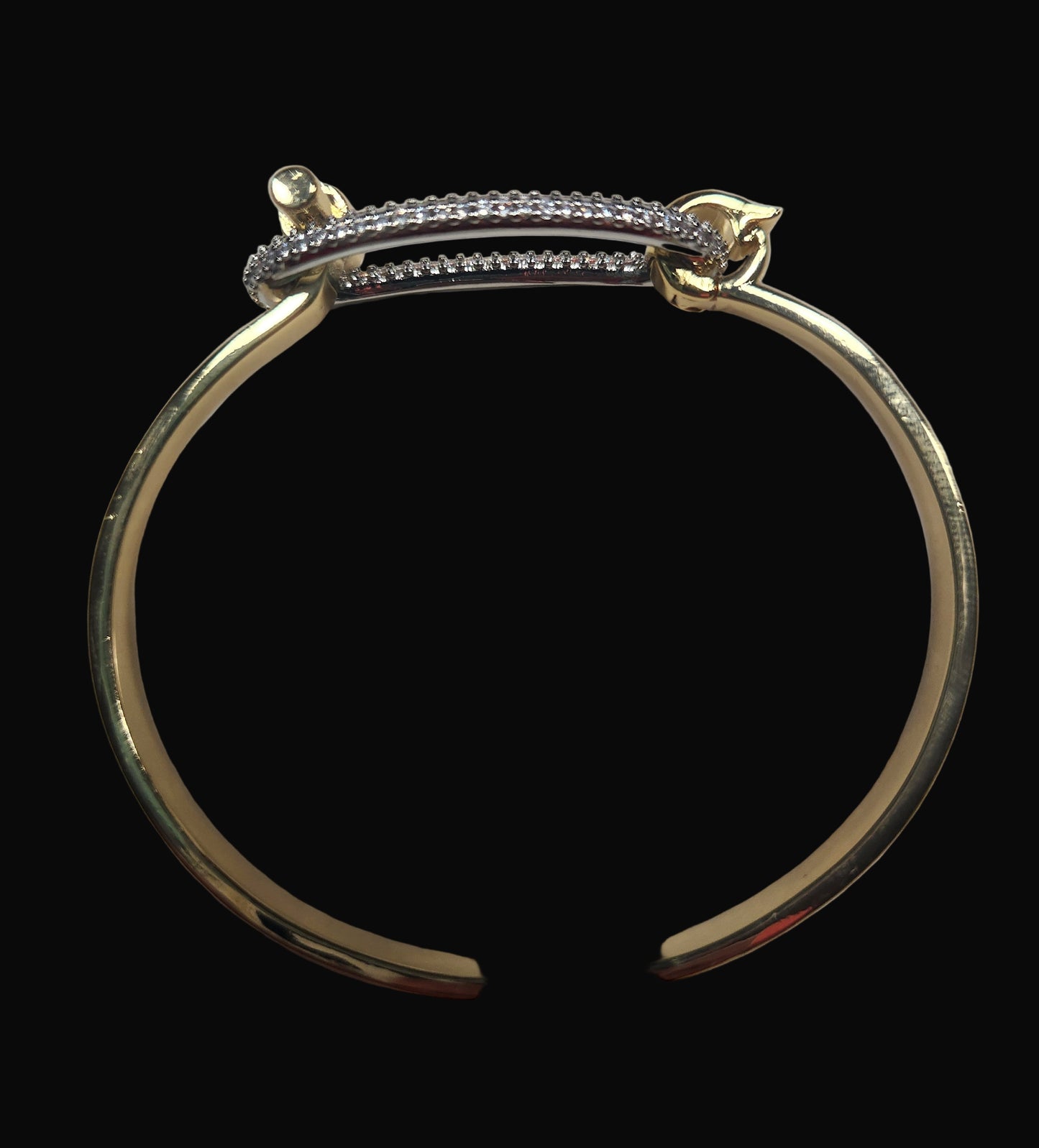Pave' Toggle Bracelet 18K Gold Plated