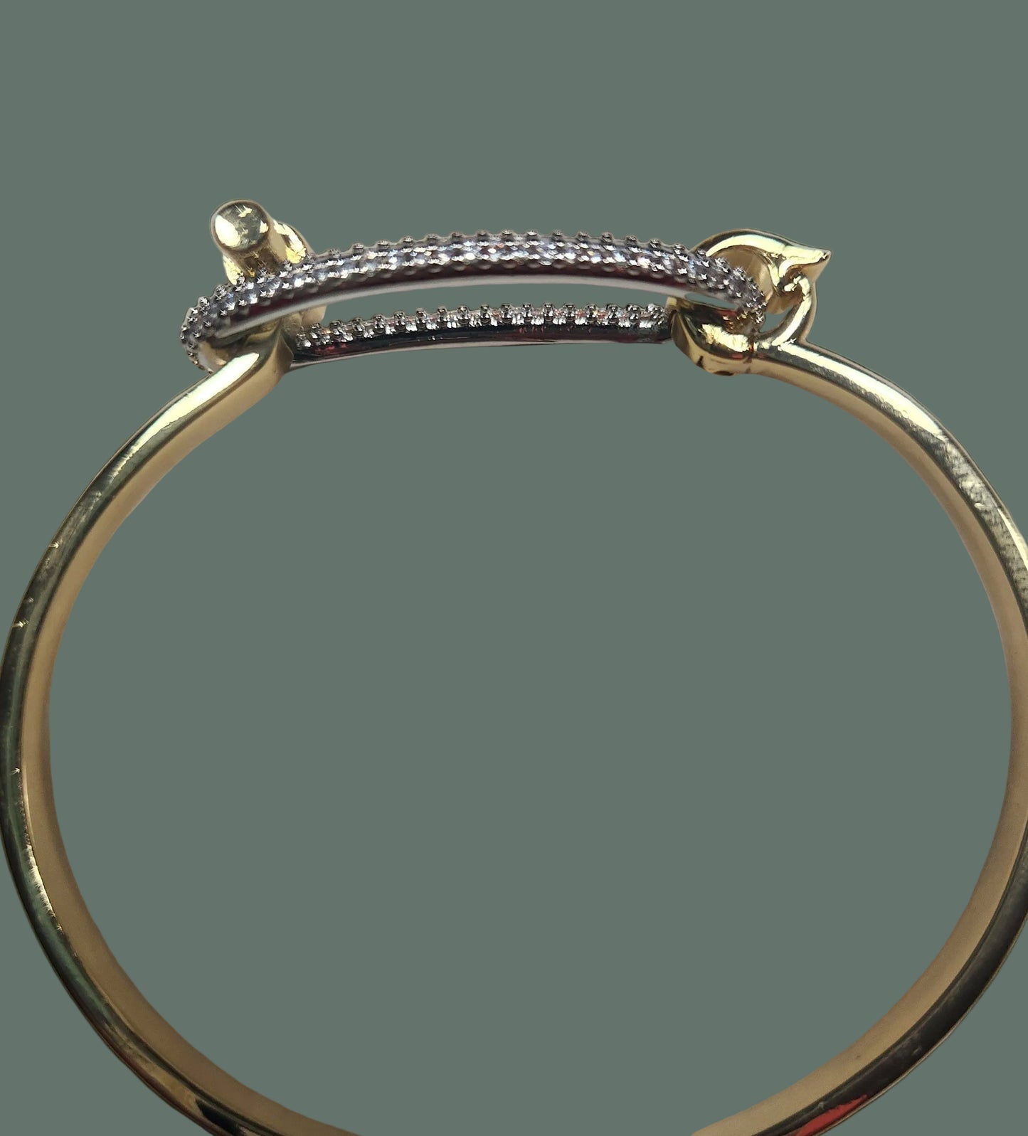 Pave' Toggle Bracelet 18K Gold Plated