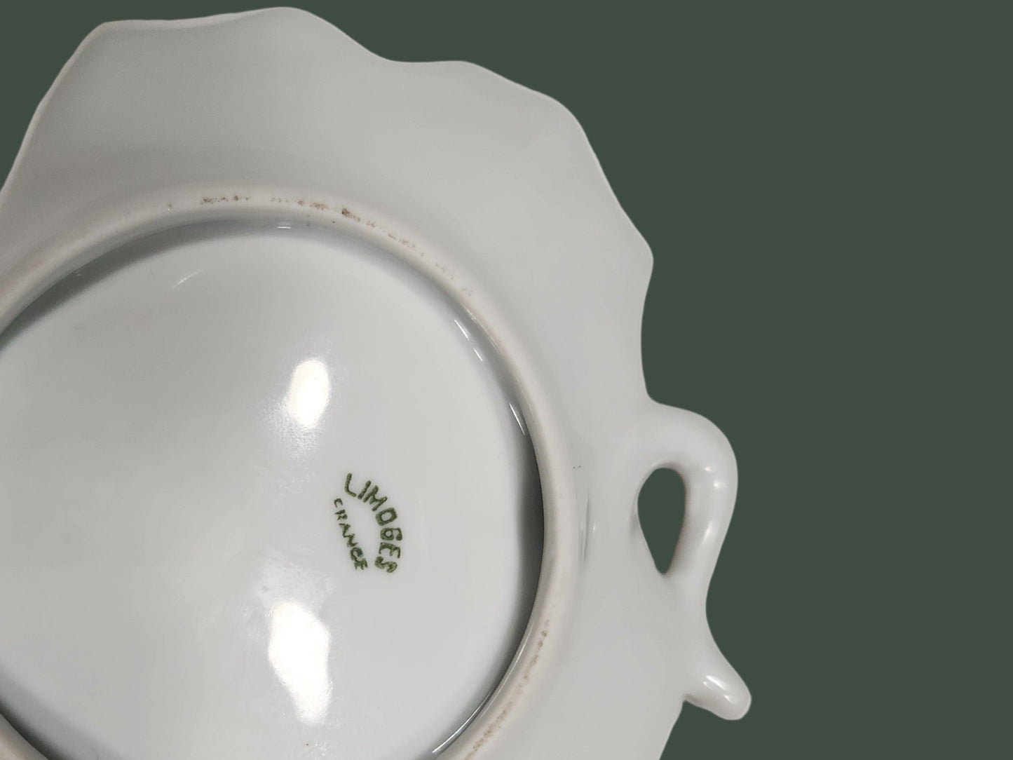 Vintage Limoges Grape Leaf Porcelain Dish