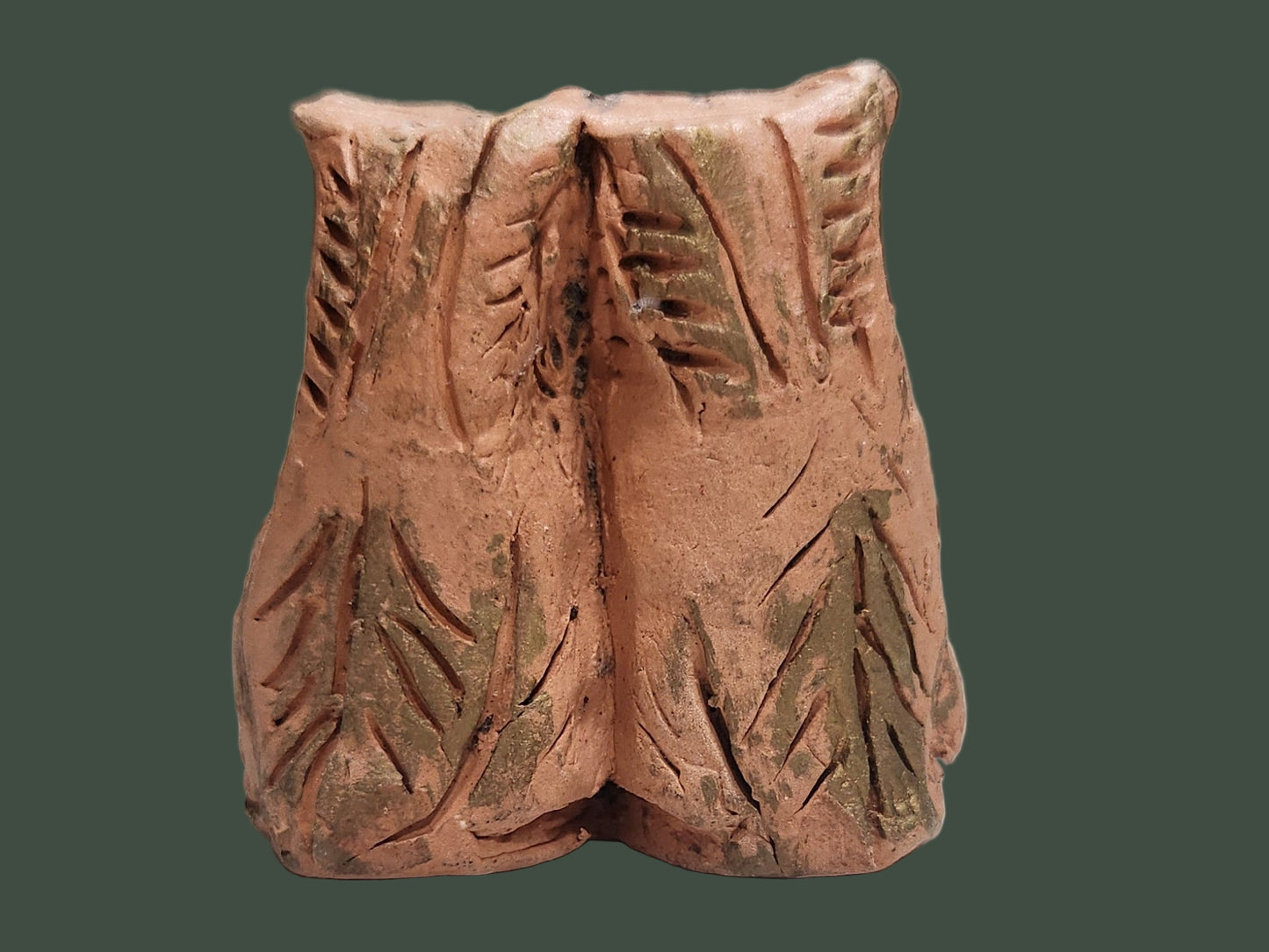Vintage Terra Cotta Identical Twin Owls