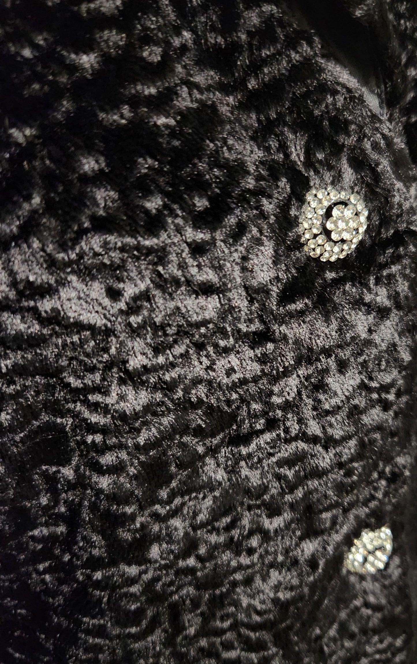 Vintage Elegant Parisian Black Textured Women's Jacket Size 8 Petite