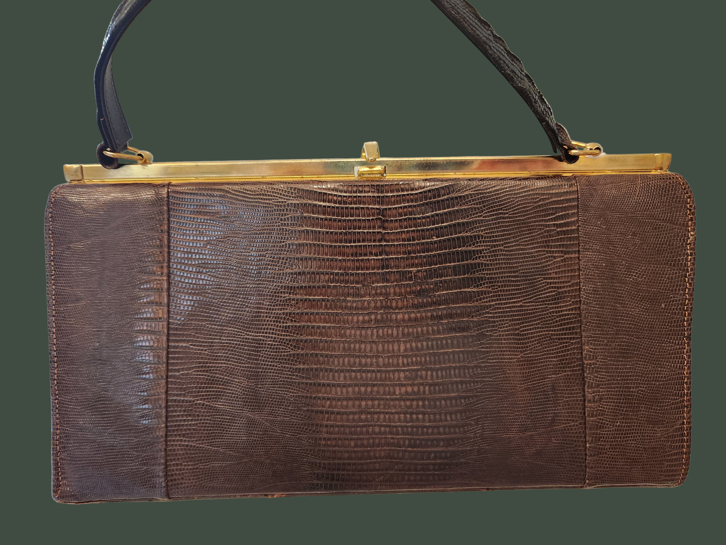 Vintage 1950's BRAHMIN Handbag Marked on Inside Frame
