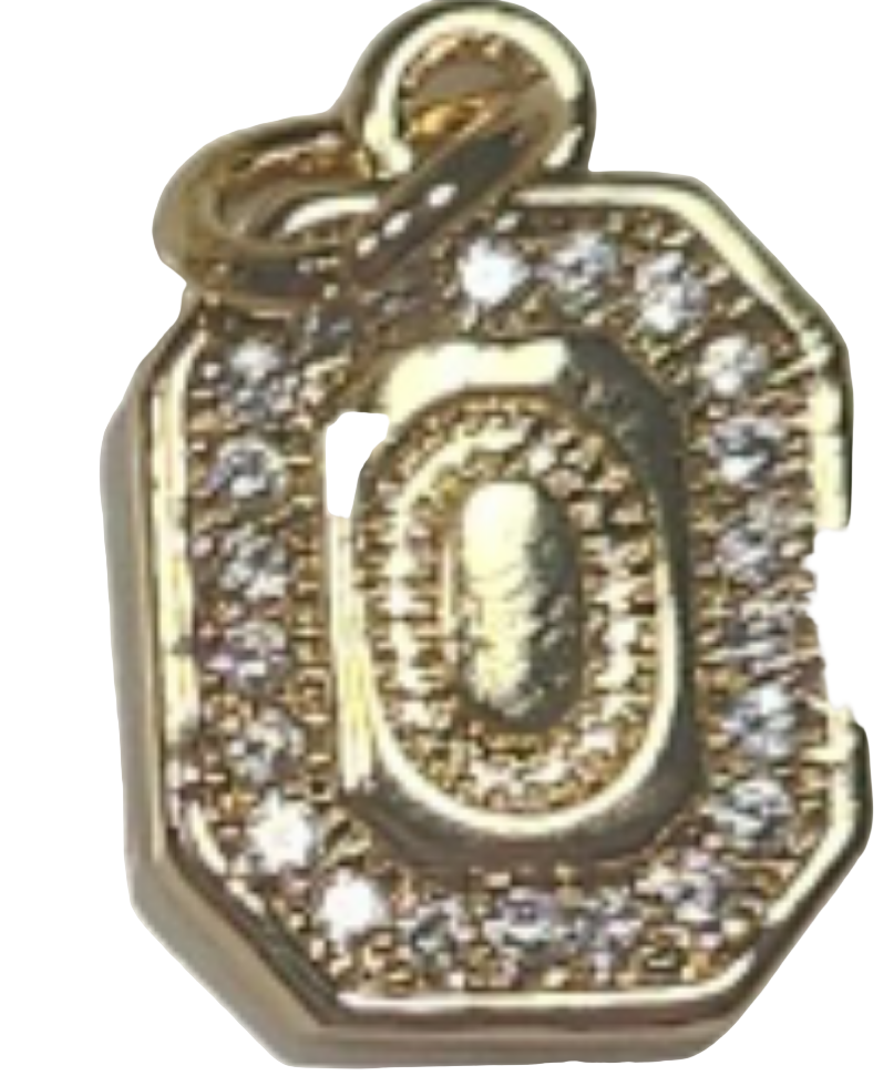 Rounded Rectangular Initial Charm
