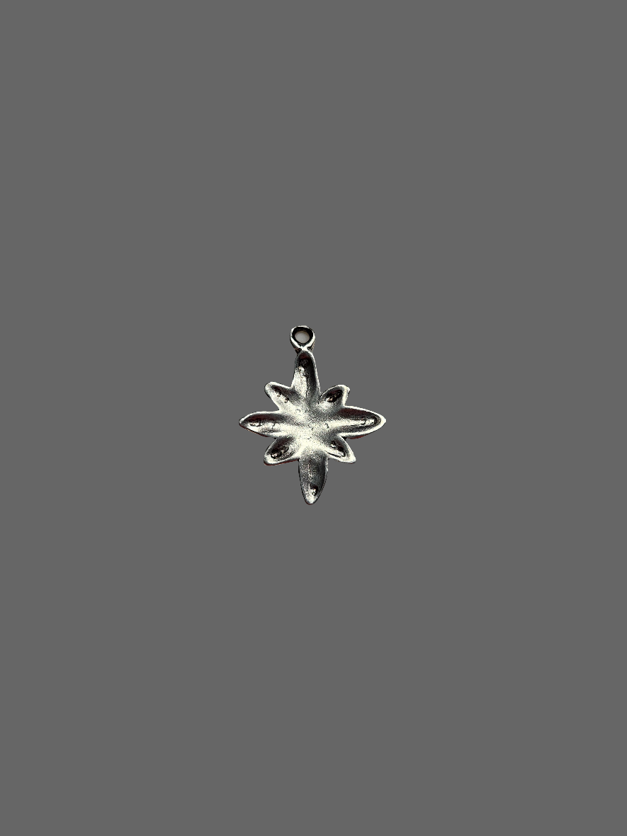 Flower Pendant Hammered