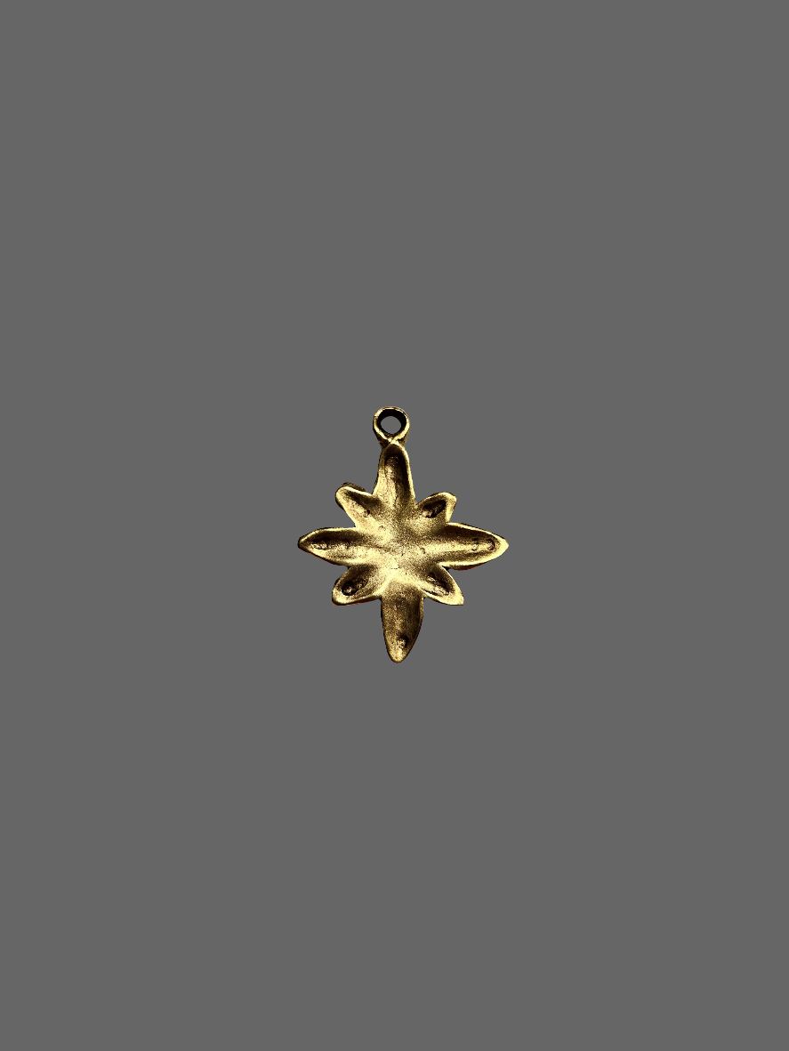 Flower Pendant Hammered