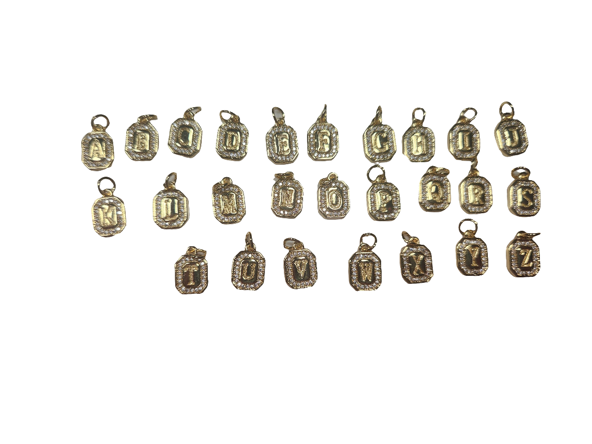 Rounded Rectangular Initial Charm