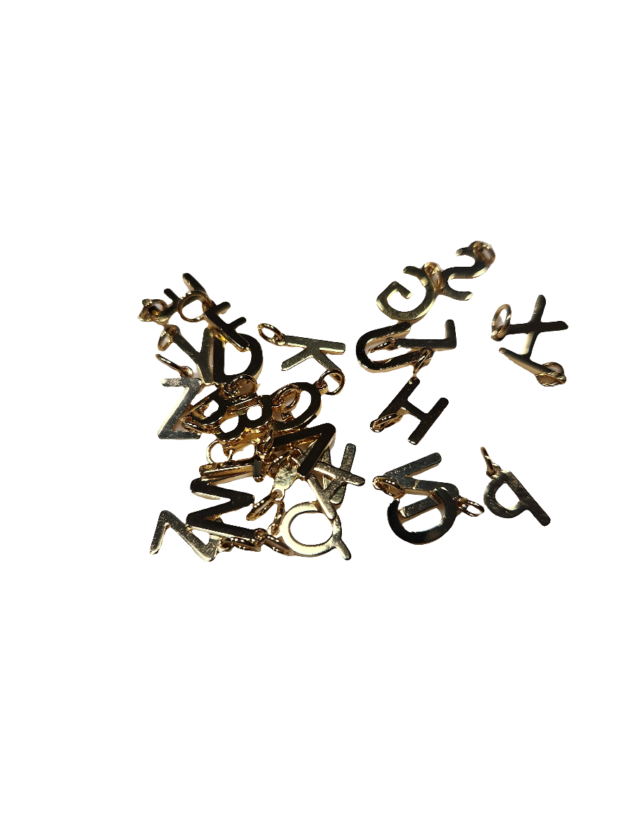 Letter Small Classic Block Style Charm