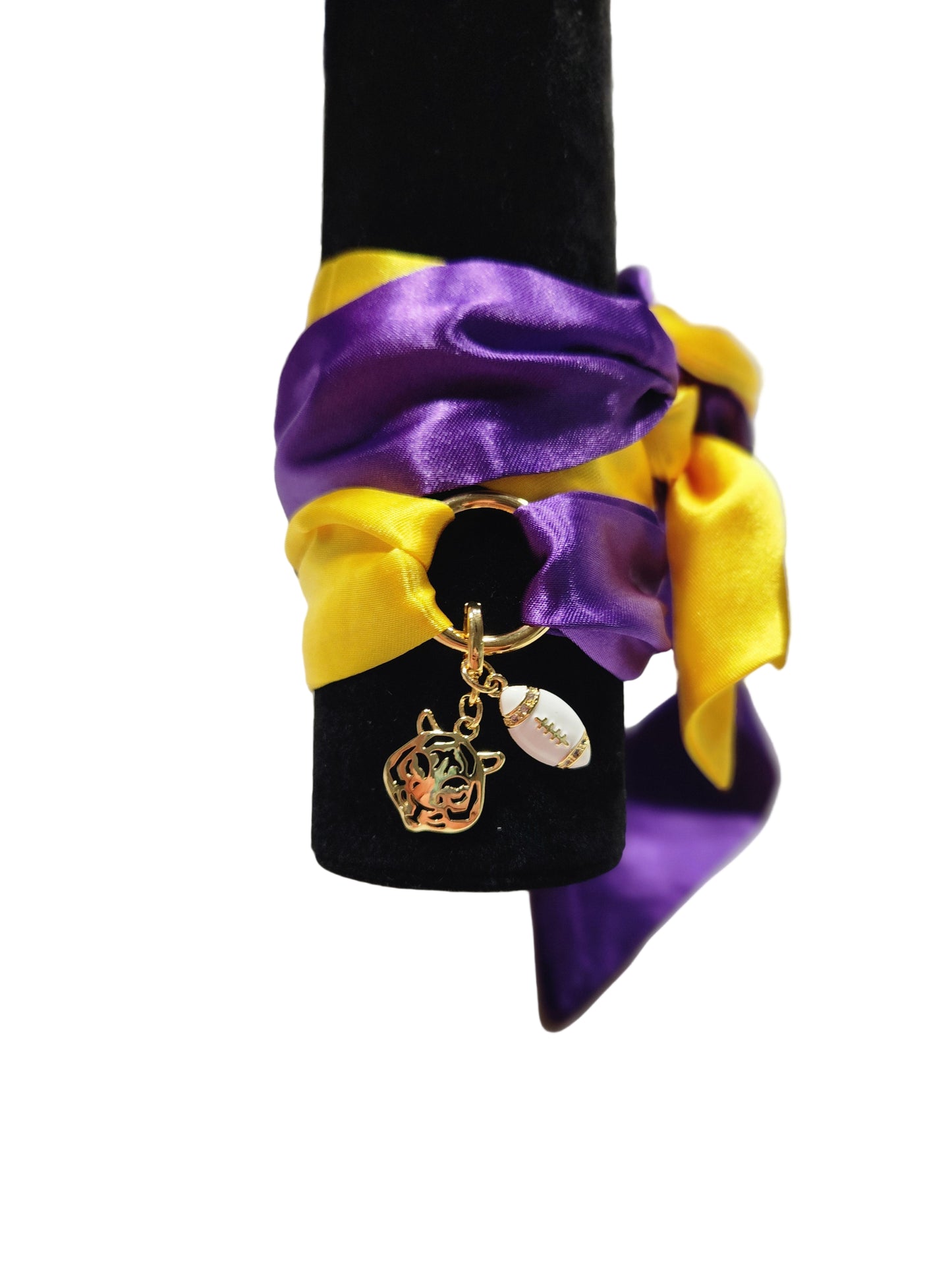 LSU Skinny Scarf Charm Necklace or Bracelet