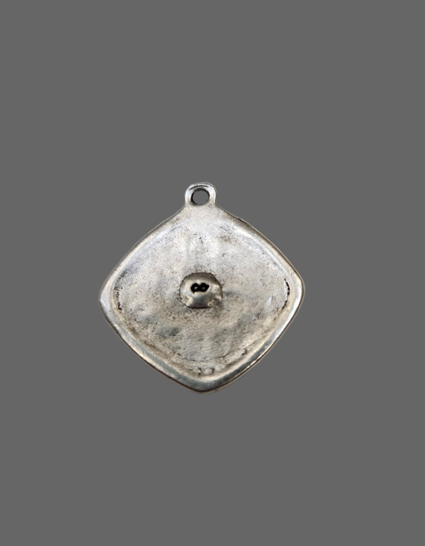 Bee Diamond Shaped Silver Pewter