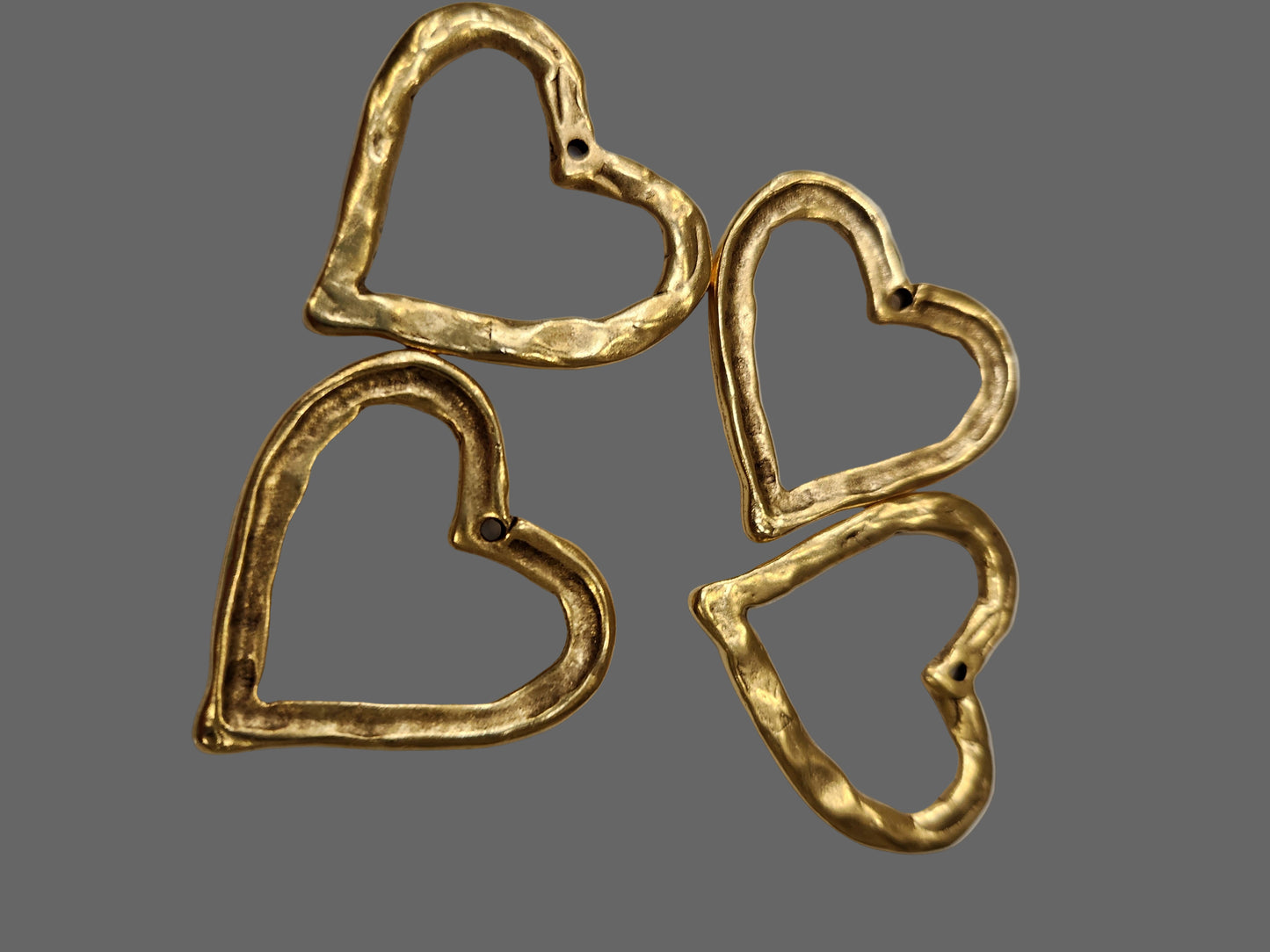 Heart Open Gold Pewter