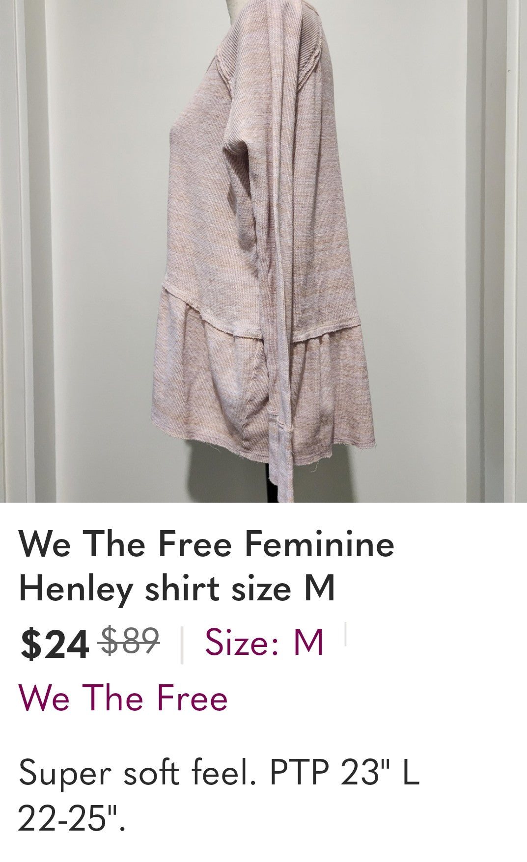 RT-Free People/ We The Free Lightweight Tp Sz M