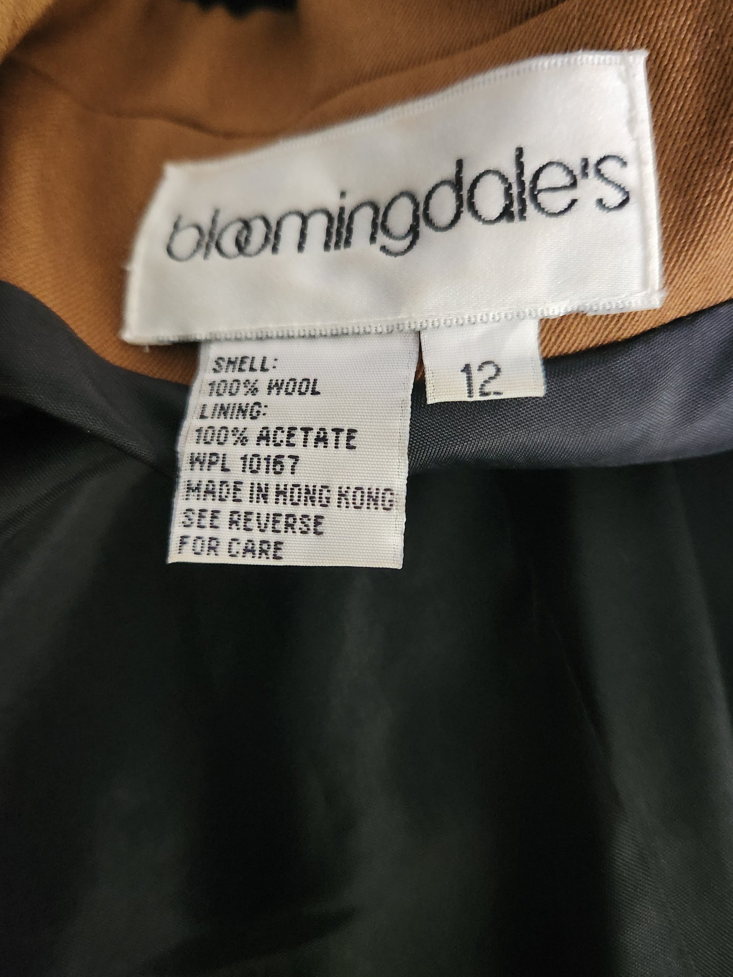 Vintage Bloomingdales Jaquar Silk Outer Jacket Size 12
