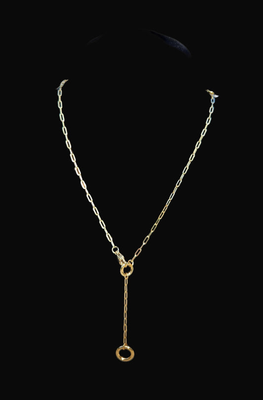 Dual Circle Charm Holder Necklace