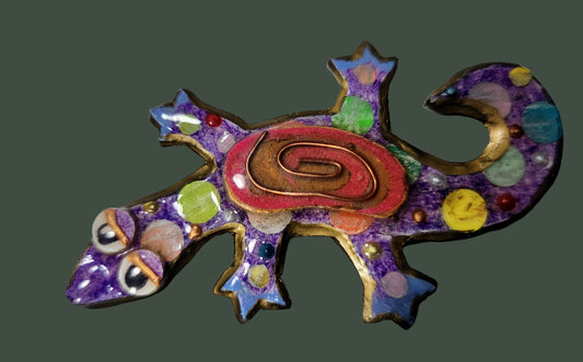 Vintage Gecko Brooch