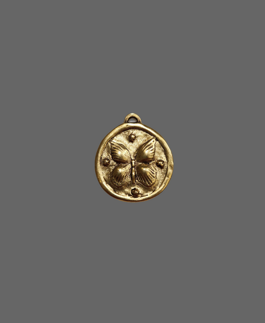 Butterfly/Maple Leaf Coin Pendant