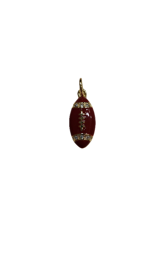 Football Game Day Maroon Charm