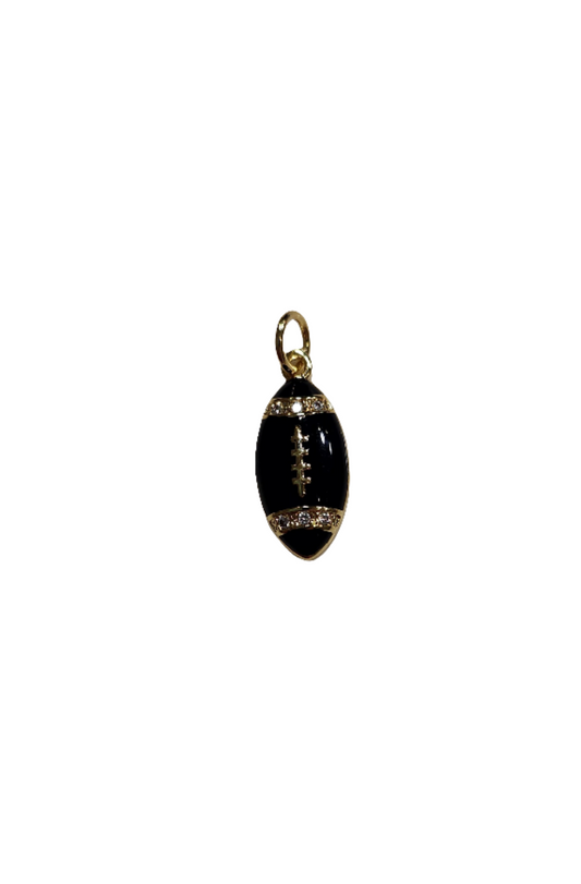 Football Game Day Black Charm