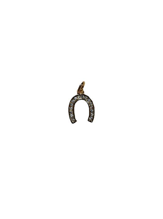Horseshoe and Rhinestone Charm