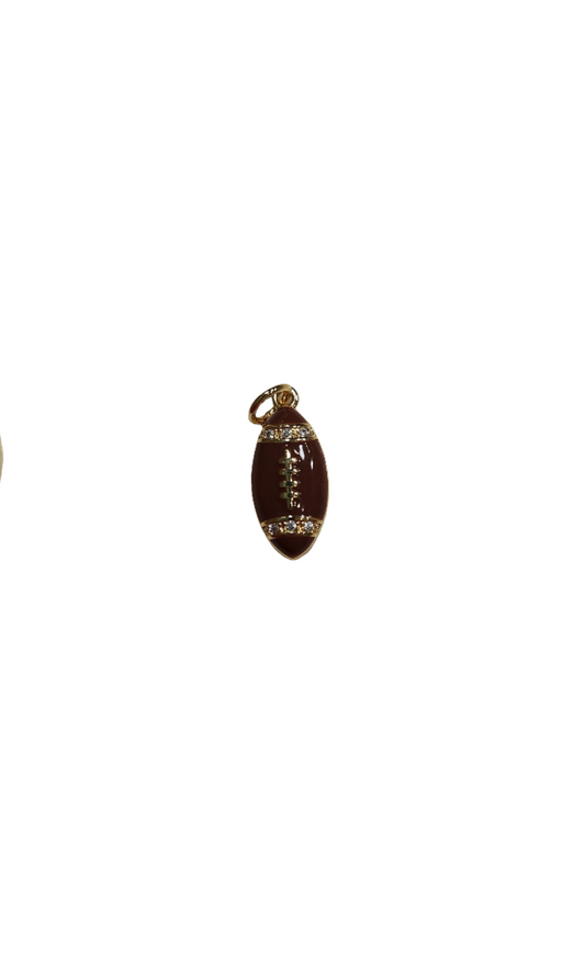 Football Game Day Brown Charm