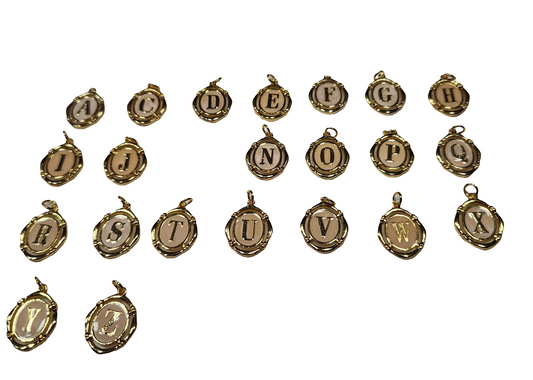 Letter Oval Charm