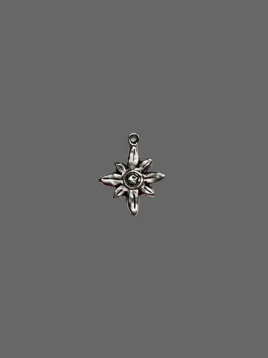 Flower Pendant Hammered