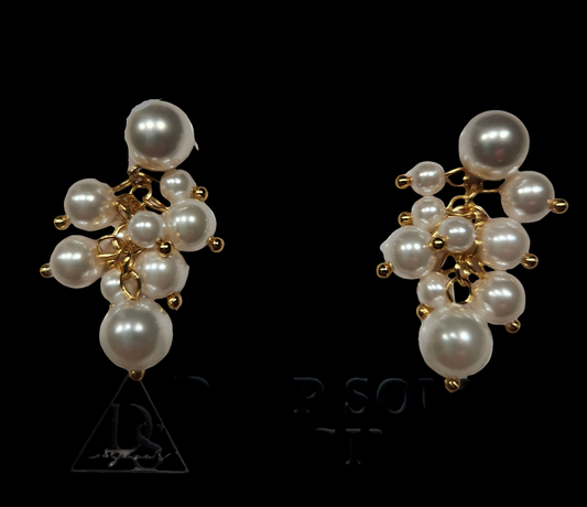 Bianca Pearl Drop Cluster Earrings