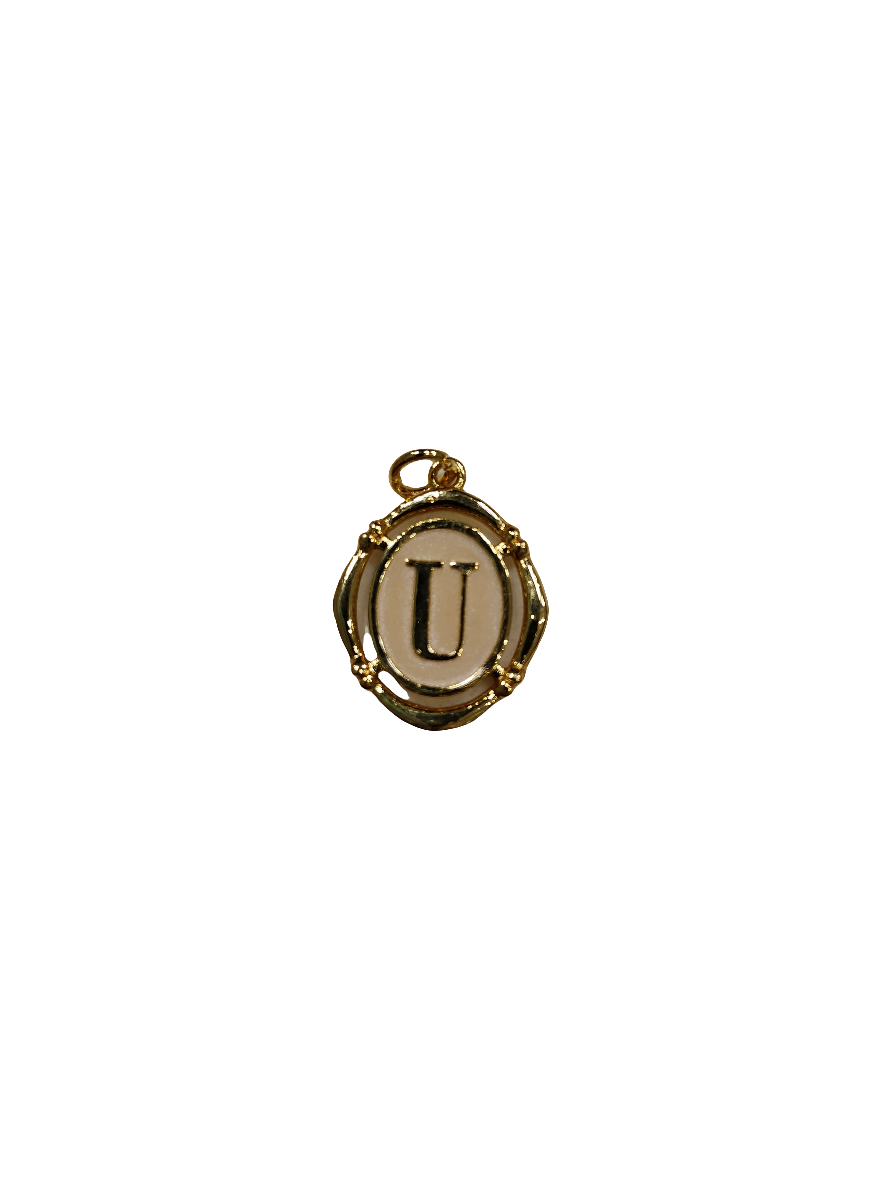 Letter Oval Charm