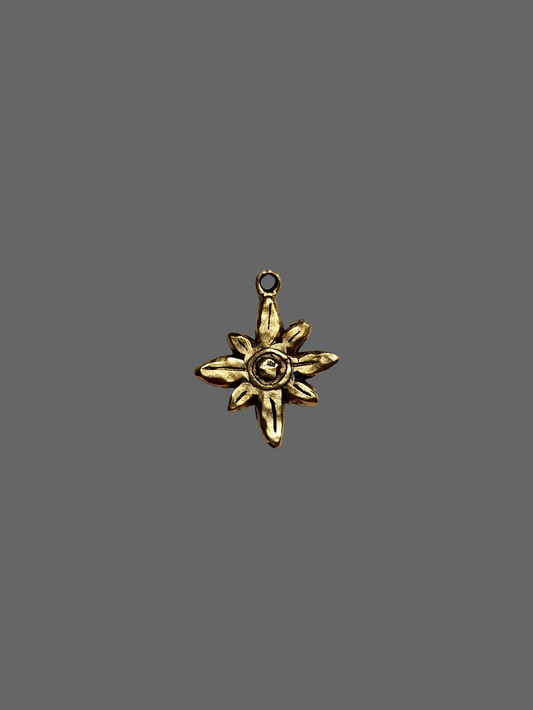 Flower Pendant Hammered