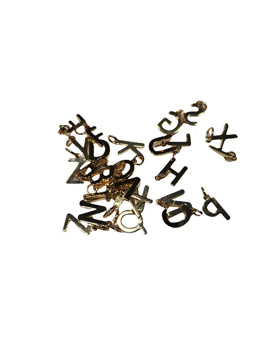 Letter Small Classic Block Style Charm