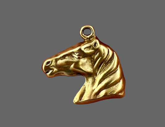 Horse Gold Pendant Medium