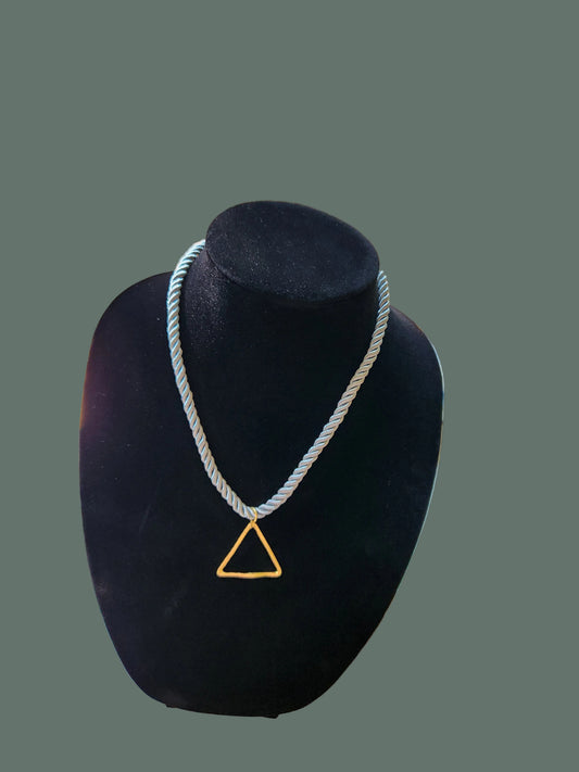 Delta Organic Pendant/Satin Chord Necklace