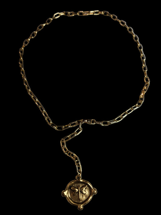 Dragonfly Pendant Adjustable Length Necklace