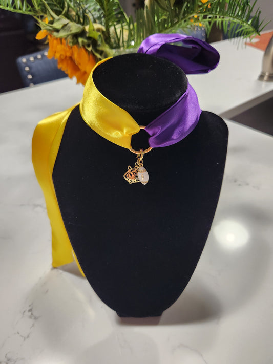 LSU Skinny Scarf Charm Necklace or Bracelet