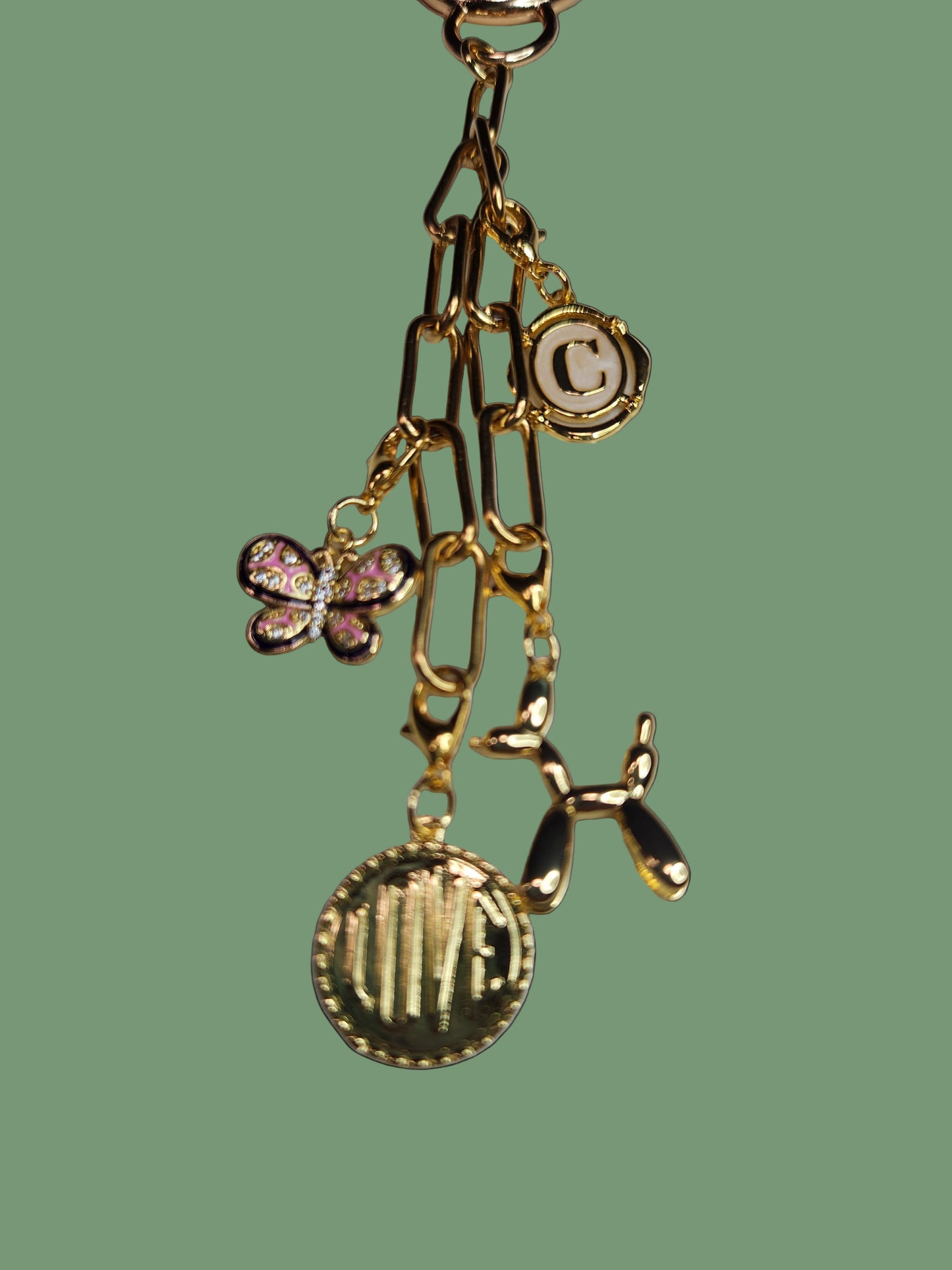 Purse Charm Holder with Four Charms