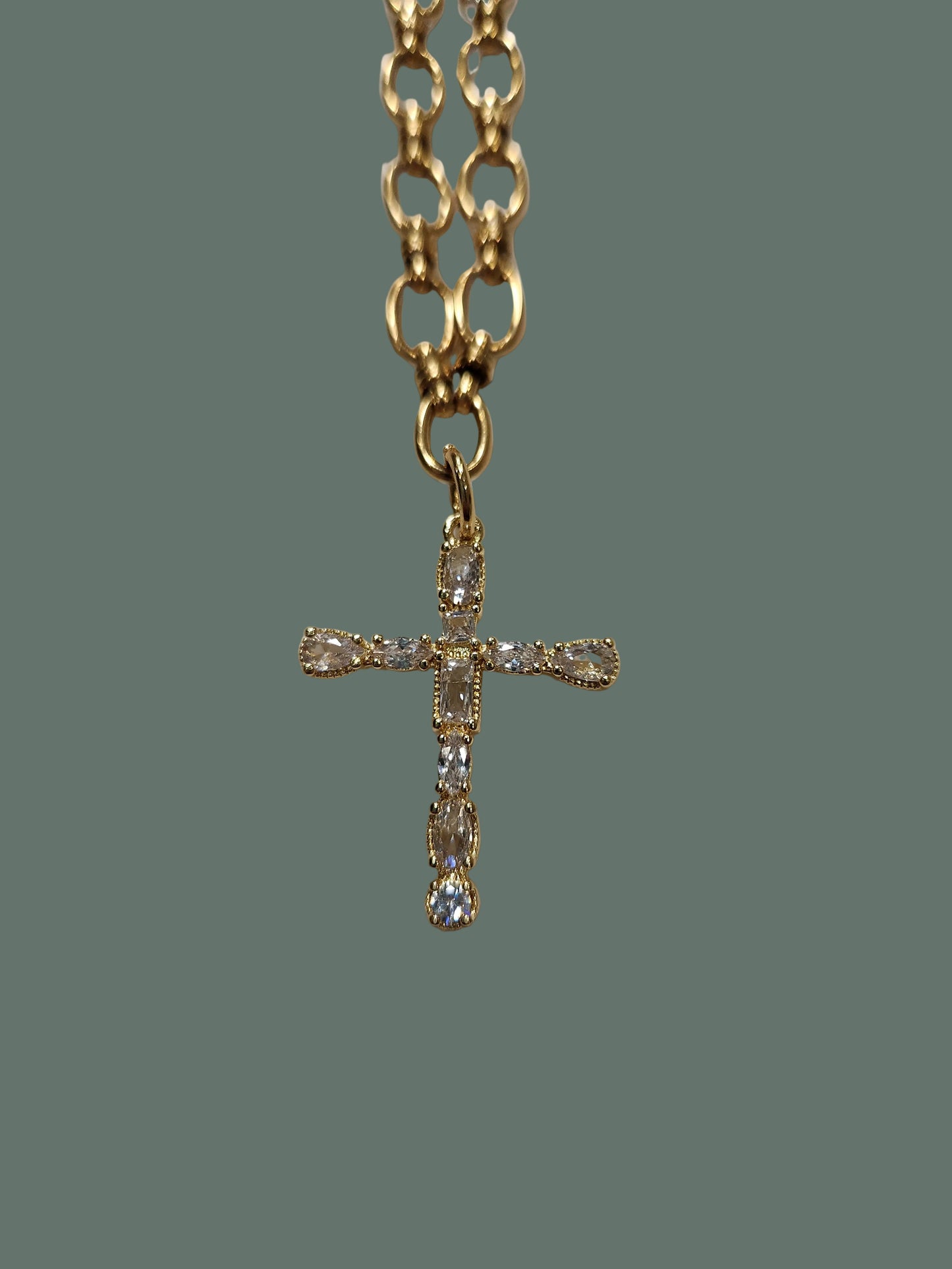 Cross Rhinestone Necklace