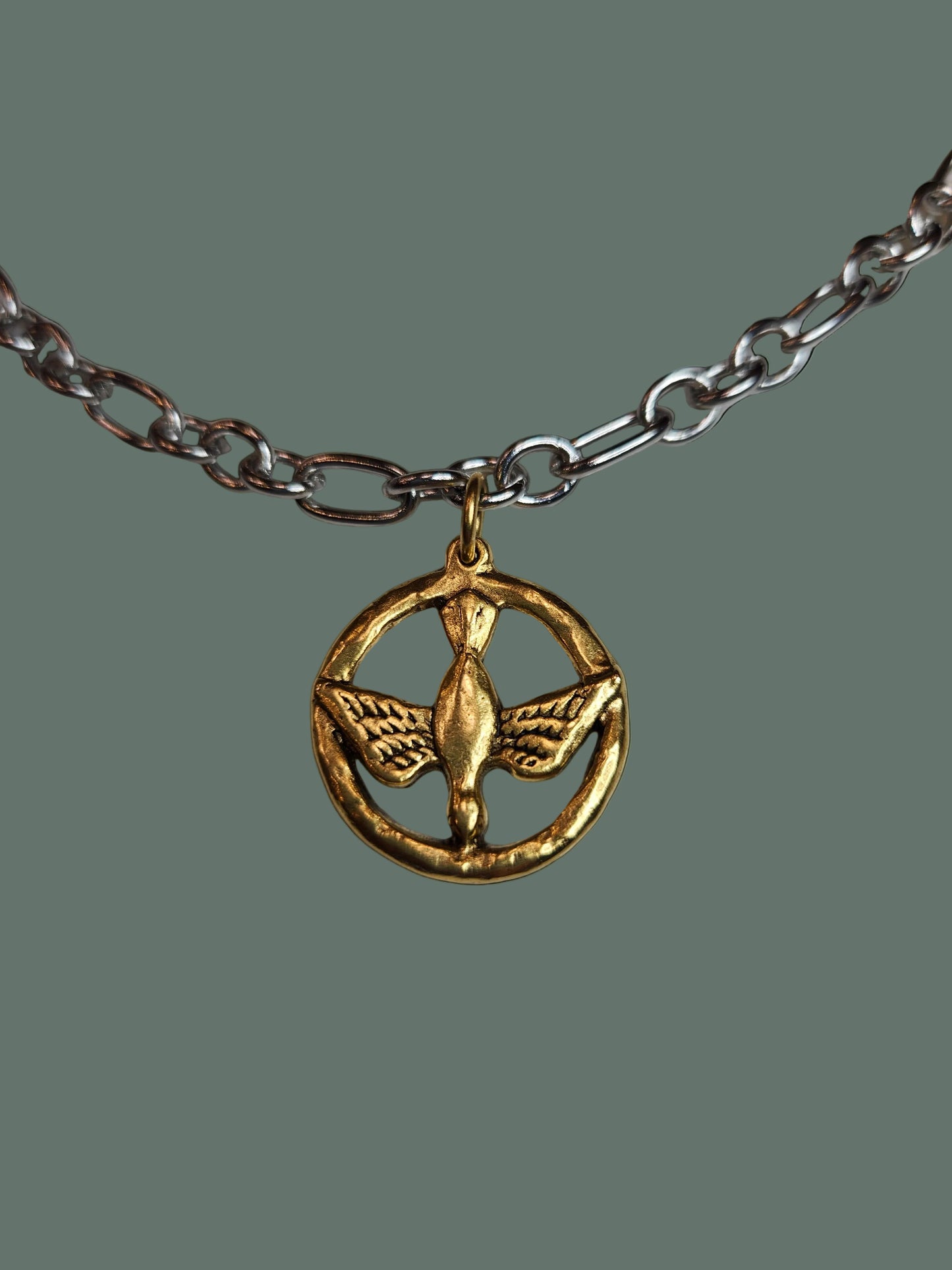 Holy Spirit Mixed Media Necklace