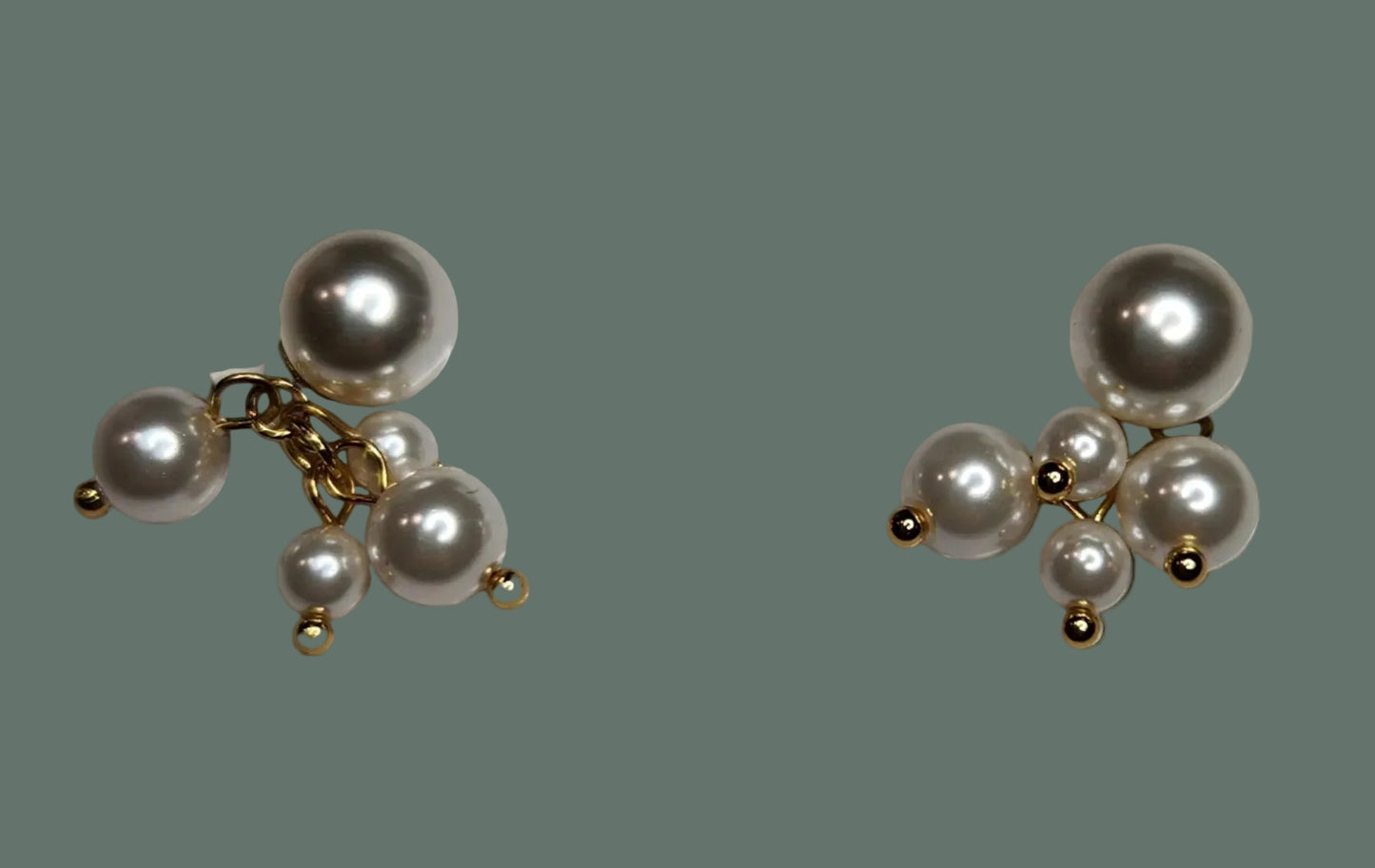 Bianca Pearl Drop Cluster Earrings