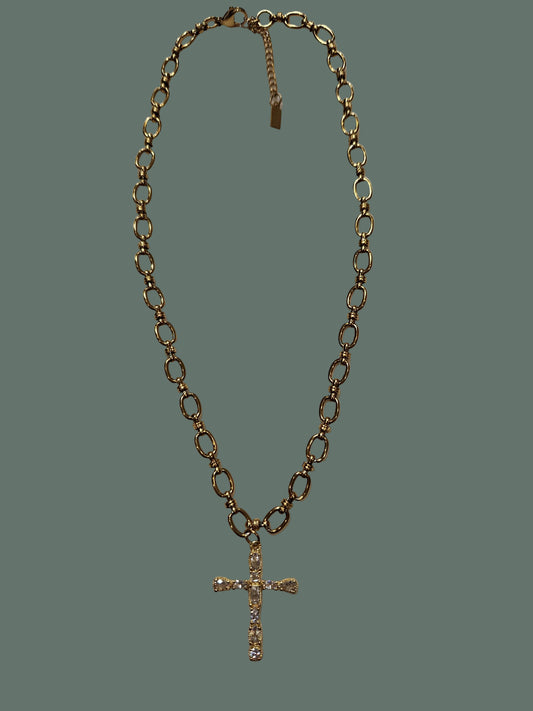 Cross Rhinestone Necklace