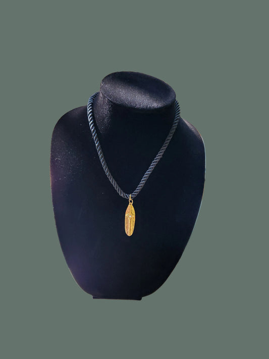 Cross Oval Pendant/Chord Necklace