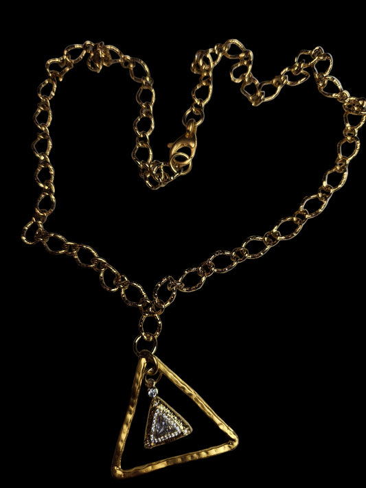 Delta Delta Swarovski Rhinestone  Necklce