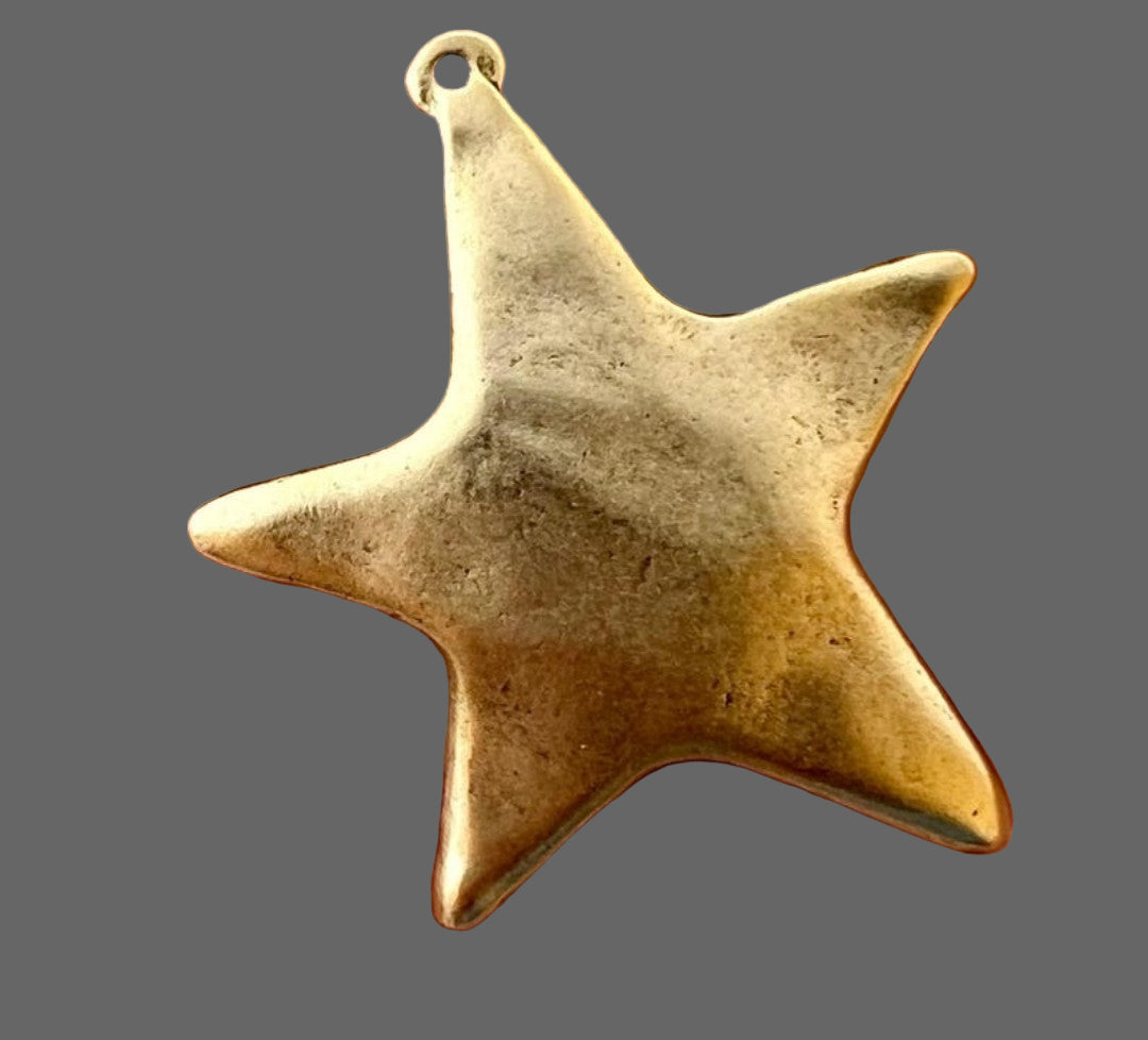 Star Gold Pewter Pendant