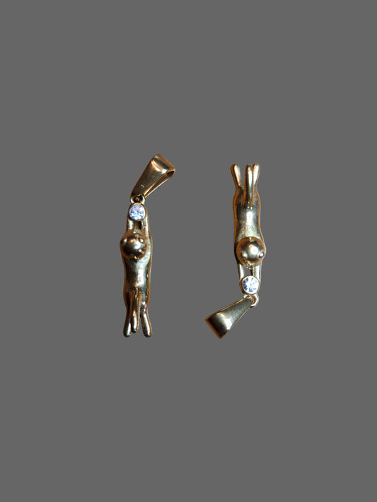 Fox with Rhinestone Pendant