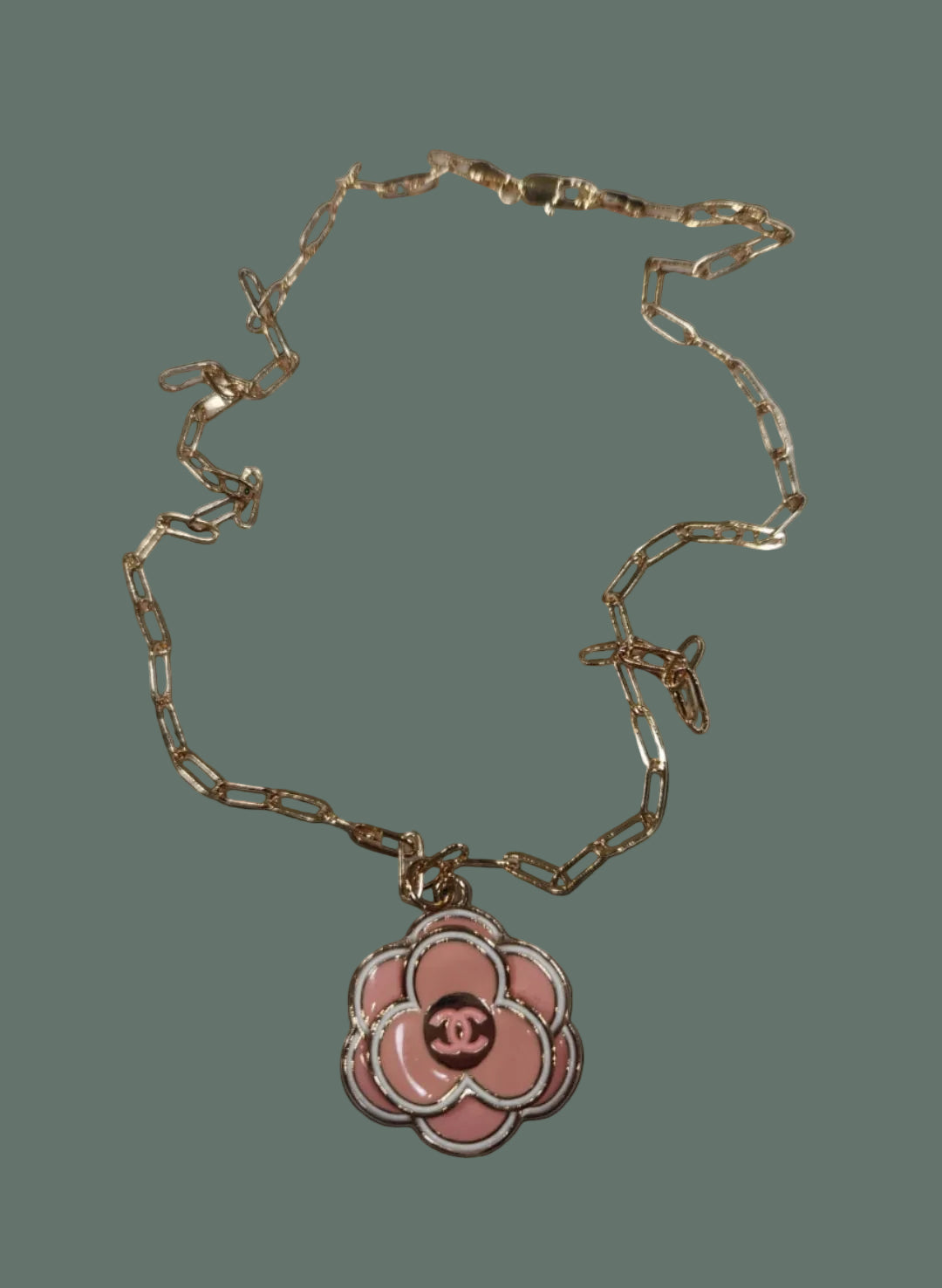 CC Upcycled Pendant on 18" Paperclip/Choice of Necklace