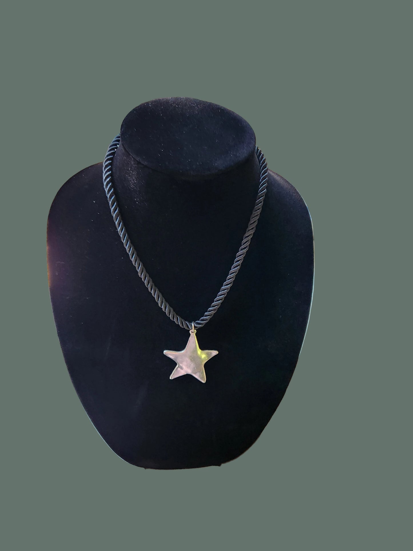 Star Pendant/Chord Necklace Silver