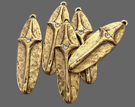 Cross Oval Coin Pendant