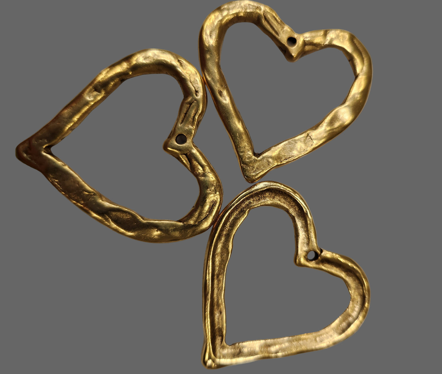 Heart Open Gold Pewter