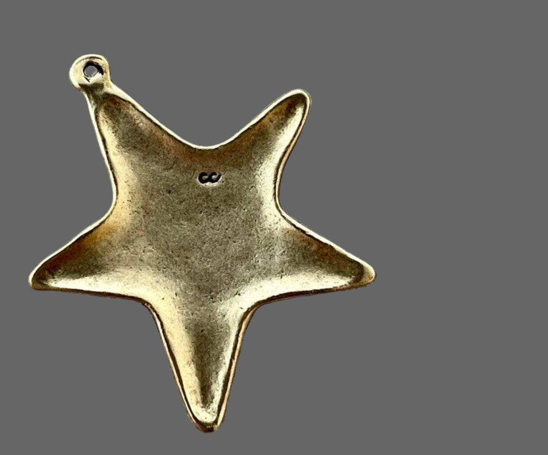 Star Gold Pewter Pendant