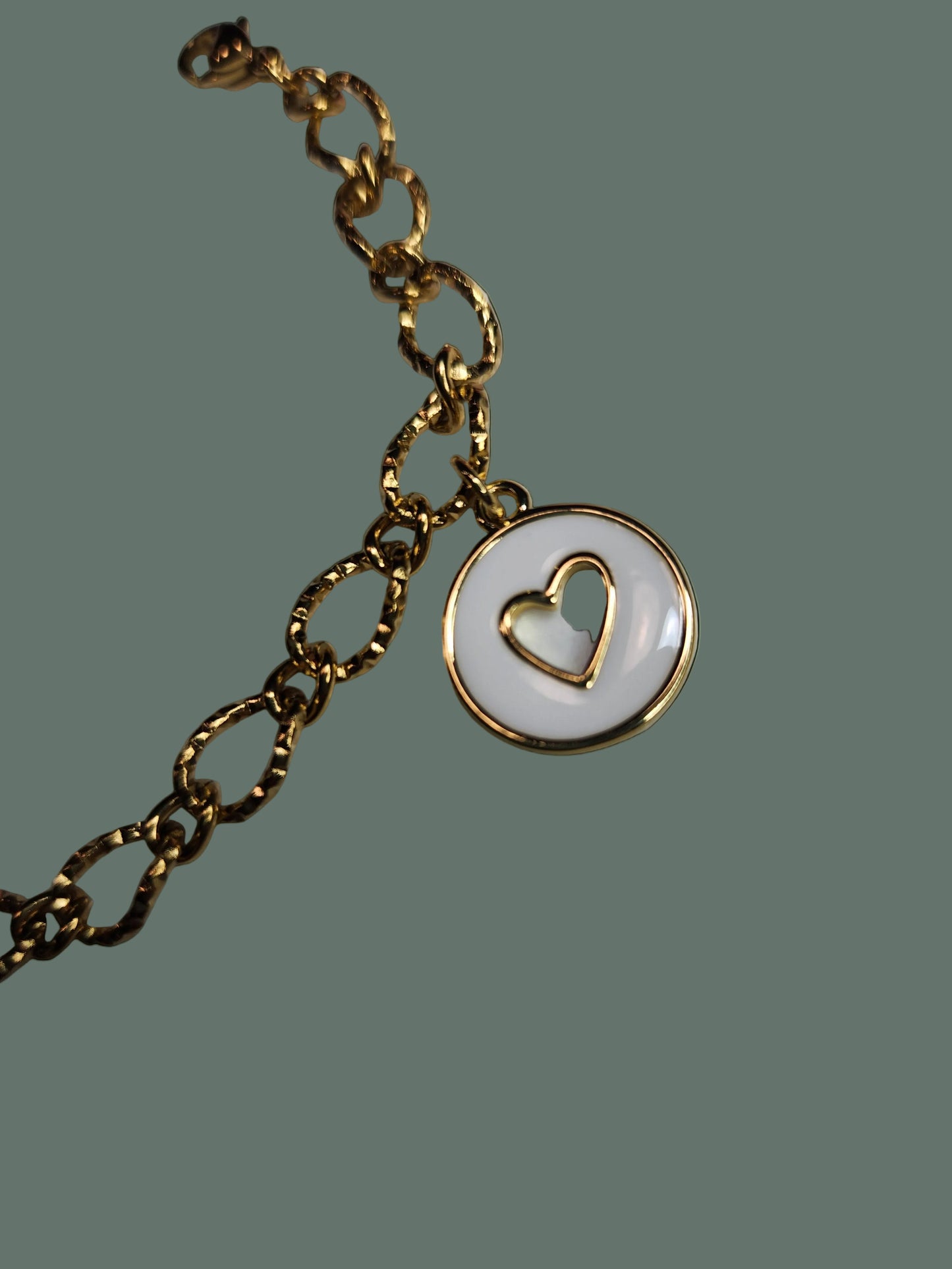 White Heart Hat Chain